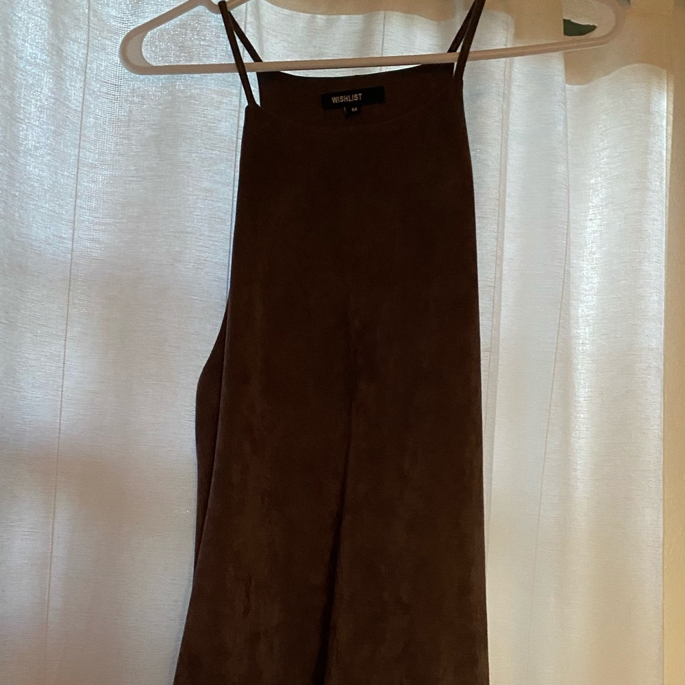 Gray Suede Mini Dress